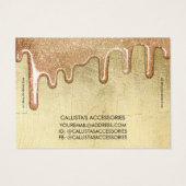 Glam Gold Thick Glitter Drift Bracelet Display Visitekaartje (Achterkant)