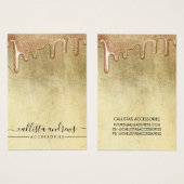 Glam Gold Thick Glitter Drift Ketting Display Visitekaartje (Voorkant /achterkant)