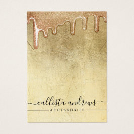 Glam Gold Thick Glitter Drift Ketting Display Visitekaartje