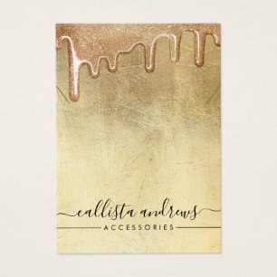 Glam Gold Thick Glitter Drift Ketting Display Visitekaartje