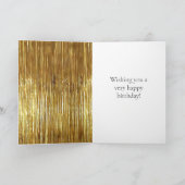 Glam Gold Tinsel met juwelen vlinder Kaart (Binnen)