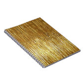 Glam Gold Tinsel Stripes Notitieboek (Rechterzijde)