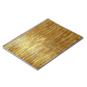 Glam Gold Tinsel Stripes Notitieboek (Linkerzijde)