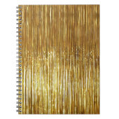 Glam Gold Tinsel Stripes Notitieboek (Voorkant)
