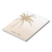 Glam Gold Tropical Palm ombre Notitieblok (Linkerzijde)