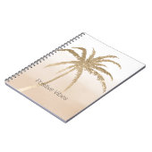 Glam Gold Tropical Palm ombre Notitieboek (Linkerzijde)