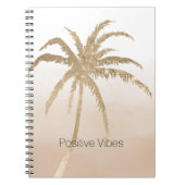 Glam Gold Tropical Palm ombre Notitieboek (Voorkant)
