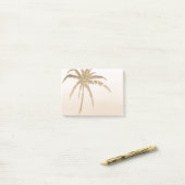 Glam Gold Tropical Palm ombre Post-it® Notes (Op bureau)