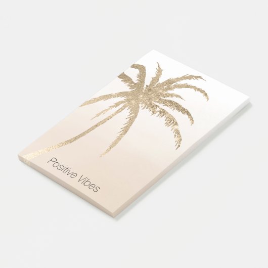 Glam Gold Tropical Palm ombre Post-it® Notes (Schuin)