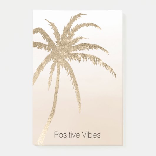 Glam Gold Tropical Palm ombre Post-it® Notes (Voorkant)