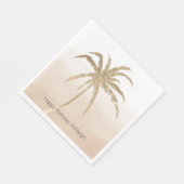 Glam Gold Tropical Palm Ombre Servet (Hoek)