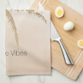 Glam Gold Tropical Palm Ombre Theedoek (Quarter Fold)