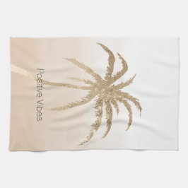 Glam Gold Tropical Palm Ombre Theedoek