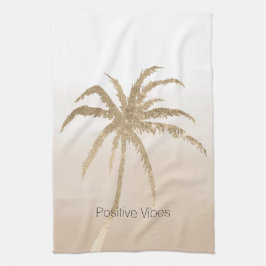 Glam Gold Tropical Palm Ombre Theedoek