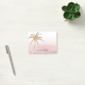 Glam Gold Tropical Palm Pink ombre Post-it® Notes (Kantoor)