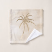 Glam Gold Tropical Palm Tree Ombre             Bad Handdoek (Wasdoekje)