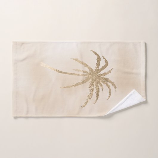 Glam Gold Tropical Palm Tree Ombre             Bad Handdoek (Handdoek)