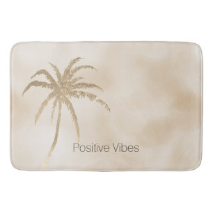 Glam Gold Tropical Palm Tree Ombre           Badmat