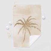 Glam Gold Tropical Palm Tree Ombre               Golfhanddoek (Insitu)