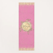 Glam Gold Turtle Stars op Roze Yoga Mat (Voorkant)