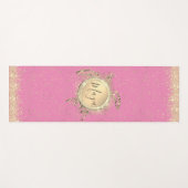 Glam Gold Turtle Stars op Roze Yoga Mat (Voorkant (horizontaal))