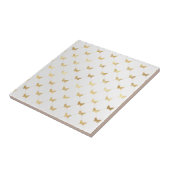 Glam Gold Vlinders Wit Tegeltje (Zijkant)