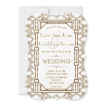 Glam Gold White Great Gatsby Wedding 1920