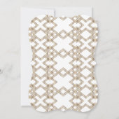 Glam Gold White Great Gatsby Wedding 1920 Kaart (Achterkant)