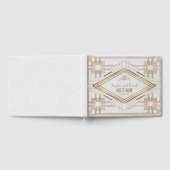 Glam Gold White Great Gatsby Wedding Gastenboek (Volledig)
