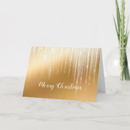 Glam Gold White Icicles kerst Feestdagen Kaart