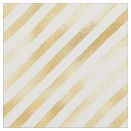 Glam Gold White Stripe Graphic Stof