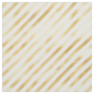 Glam Gold White Stripe Graphic Stof
