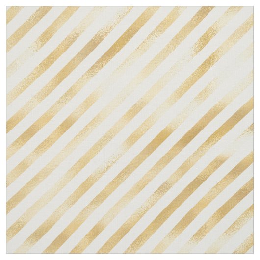Glam Gold White Stripe Graphic Stof (Swatch)