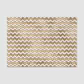 Glam Gold White Zigzag Stripes Tissuepapier (Voorkant)