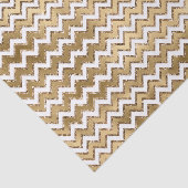 Glam Gold White Zigzag Stripes Tissuepapier (Detail)