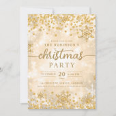 Glam Gold Winter Sneeuw Diamanten Kerstmis Kaart (Voorkant)