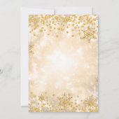 Glam Gold Winter Sneeuw Diamanten Kerstmis Kaart (Achterkant)