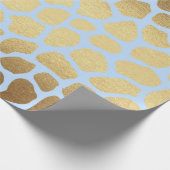Glam Golden Blue Safari Giraffa Skin Vip Cadeaupapier (Hoek)