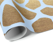Glam Golden Blue Safari Giraffa Skin Vip Cadeaupapier (Rol Hoek)