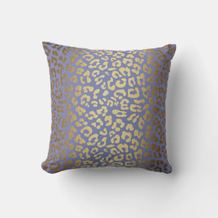 Glam Golden Paarse Leopard Safari Skin Kussen
