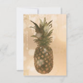 Glam Golden Pineapple Elegant Party Table Number Kaart (Achterkant)