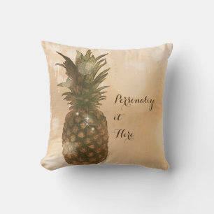Glam Golden Pineapple Elegant Tropical Custom Kussen