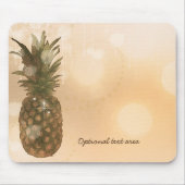 Glam Golden Pineapple Elegant Tropical Custom Muismat (Voorkant)