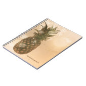 Glam Golden Pineapple Elegant Tropical Custom Notitieboek (Linkerzijde)
