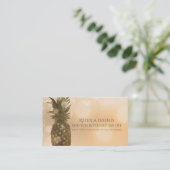 Glam Golden Pineapple Elegant Verwijs een vriend K Aanbevelingskaartje (Staand voorkant)