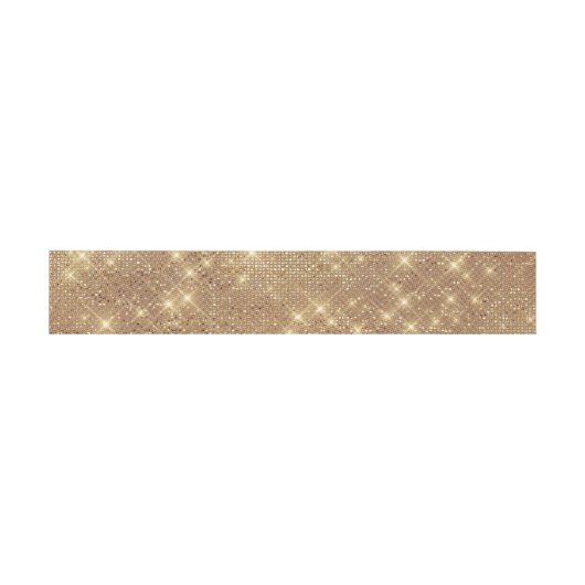 Glam Golden Sparkly Glittery Franse Tulle bruiloft Uitnodigingen Wikkel (Vlak)