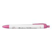 Glam Golf Gal Roze Winkelwagen Vlag Gepersonalisee Zwarte Inkt Pen (Bovenkant)