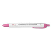 Glam Golf Gal Roze Winkelwagen Vlag Gepersonalisee Zwarte Inkt Pen (Bodem)