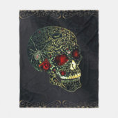 Glam Gothic Filigree Fleece Deken (Voorkant)