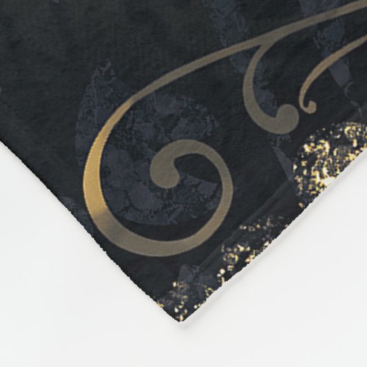 Glam Gothic Filigree Fleece Deken (Hoek)